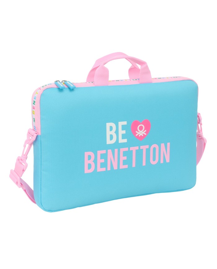 Valigetta per Portatile Benetton Unique Rosa Turchese 40 x 27 x 4 cm Valigetta per Portatile Benetton Unique Rosa Turchese 40 x 27 x 4 cm