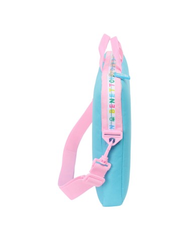Valigetta per Portatile Benetton Unique Rosa Turchese 40 x 27 x 4 cm