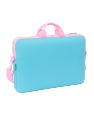 Valigetta per Portatile Benetton Unique Rosa Turchese 40 x 27 x 4 cm Valigetta per Portatile Benetton Unique Rosa Turchese 40 x 27 x 4 cm