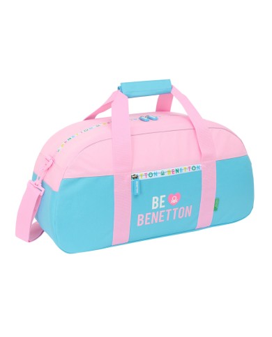 Borsa da Palestra Benetton Unique Rosa Turchese 50 x 26 x 20 cm