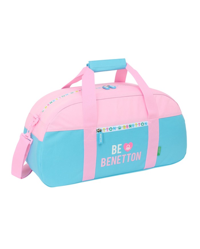 Borsa da Palestra Benetton Unique Rosa Turchese 50 x 26 x 20 cm