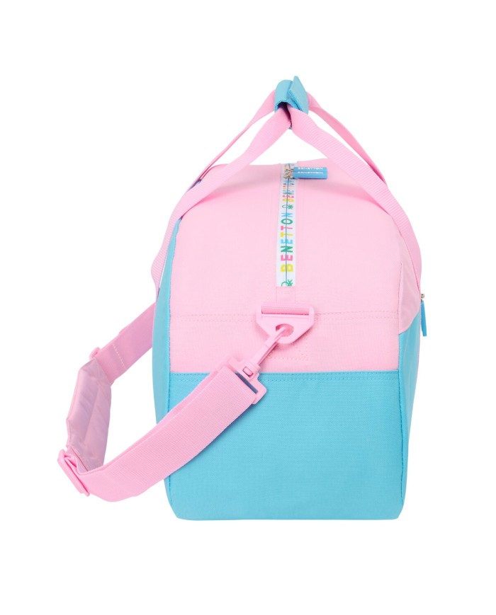Borsa da Palestra Benetton Unique Rosa Turchese 50 x 26 x 20 cm
