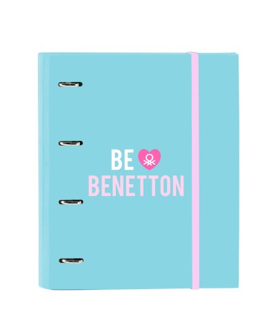 Raccoglitore ad anelli Benetton Unique Rosa Turchese 27 x 32 x 3.5 cm