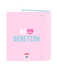 Raccoglitore ad anelli Benetton Unique Rosa Turchese A4 27 x 33 x 6 cm Raccoglitore ad anelli Benetton Unique Rosa Turchese A4 27 x 33 x 6 cm