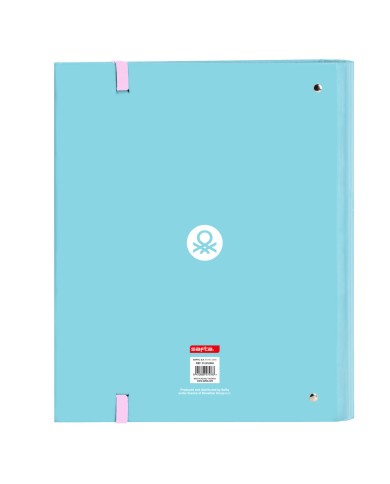 Raccoglitore ad anelli Benetton Unique Rosa Turchese 27 x 32 x 3.5 cm