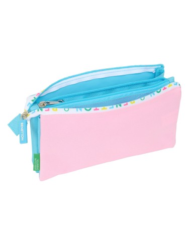 Portaoggetti Triplo Benetton Unique Rosa Turchese 22 x 12 x 3 cm Portaoggetti Triplo Benetton Unique Rosa Turchese 22 x 12 x 3 cm