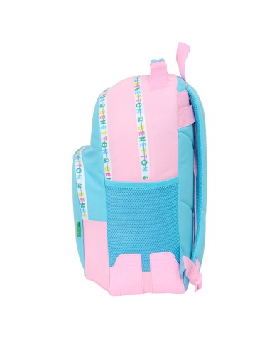 Zaino Scuola Benetton Unique Rosa Turchese 32 x 42 x 15 cm Zaino Scuola Benetton Unique Rosa Turchese 32 x 42 x 15 cm