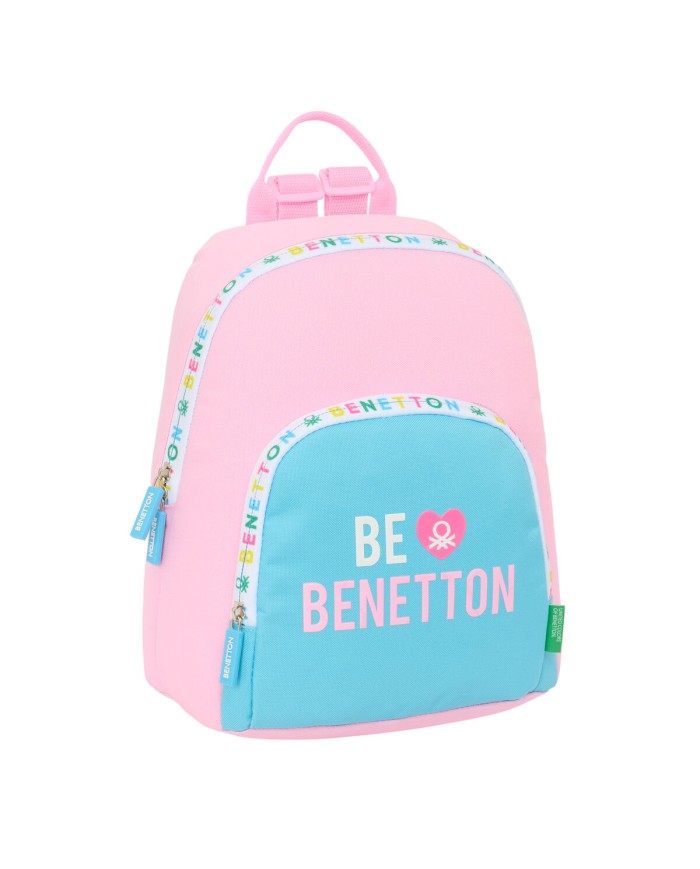 Zaino Casual Benetton Unique Rosa Turchese 25 x 30 x 13 cm Zaino Casual Benetton Unique Rosa Turchese 25 x 30 x 13 cm