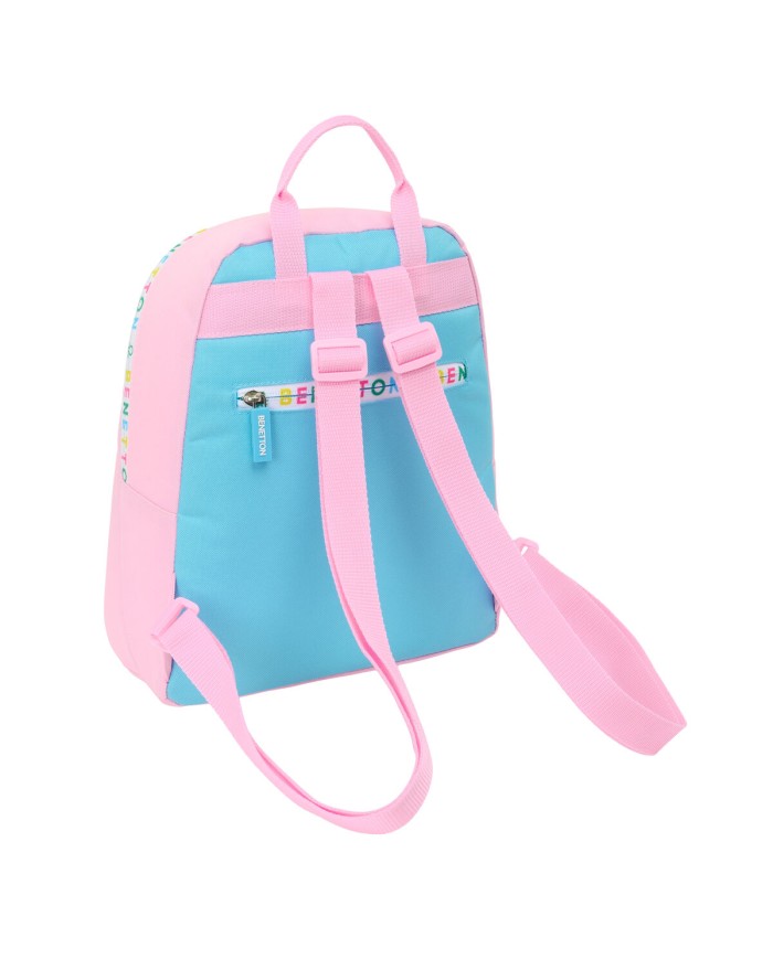 Zaino Casual Benetton Unique Rosa Turchese 25 x 30 x 13 cm Zaino Casual Benetton Unique Rosa Turchese 25 x 30 x 13 cm