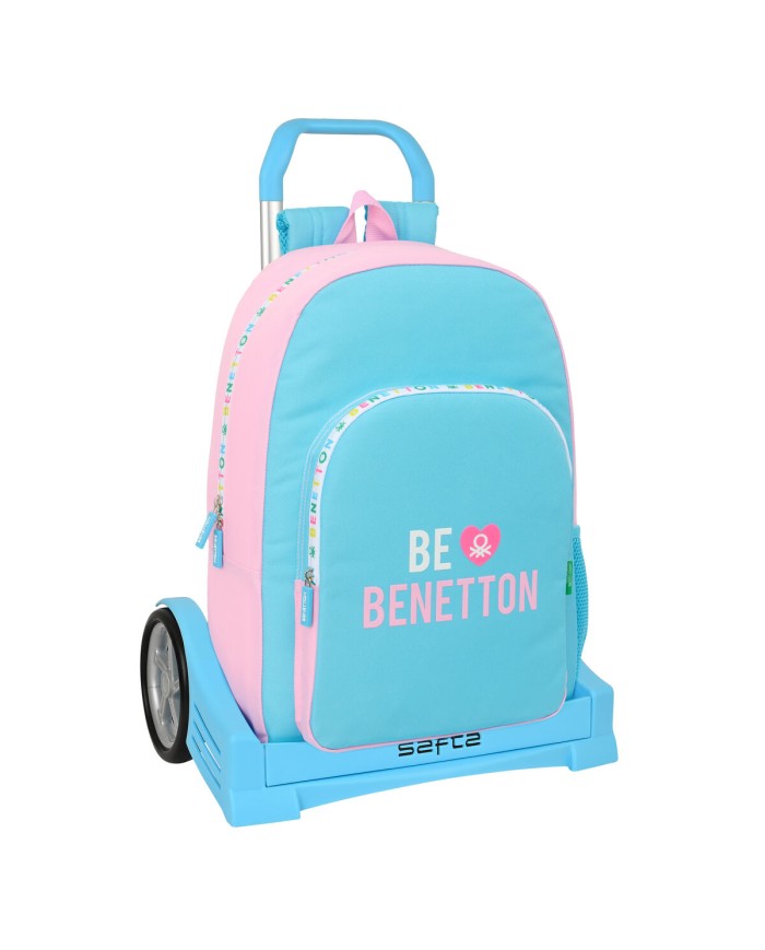 Trolley per la Scuola Benetton Unique Rosa Turchese 30 x 46 x 14 cm Trolley per la Scuola Benetton Unique Rosa Turchese 30 x 46 x 14 cm