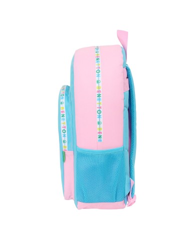 Zaino Scuola Benetton Unique Rosa Turchese 30 x 46 x 14 cm Zaino Scuola Benetton Unique Rosa Turchese 30 x 46 x 14 cm