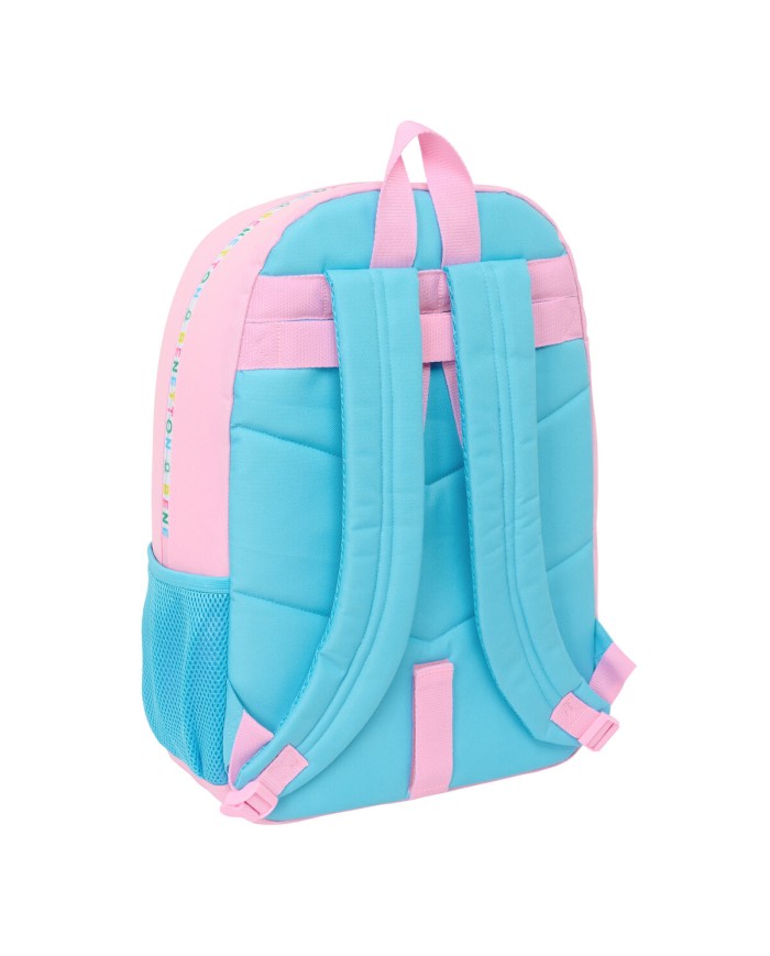 Zaino Scuola Benetton Unique Rosa Turchese 30 x 46 x 14 cm Zaino Scuola Benetton Unique Rosa Turchese 30 x 46 x 14 cm