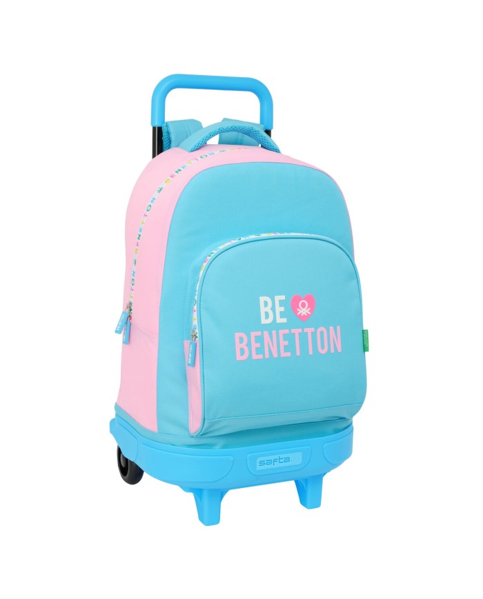 Trolley per la Scuola Benetton Unique Rosa Turchese 33 x 45 x 22 cm Trolley per la Scuola Benetton Unique Rosa Turchese 33 x 45 x 22 cm