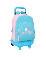 Trolley per la Scuola Benetton Unique Rosa Turchese 33 x 45 x 22 cm Trolley per la Scuola Benetton Unique Rosa Turchese 33 x 45 x 22 cm