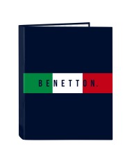 Raccoglitore ad anelli Benetton Flag Blu Marino A4 26.5 x 33 x 4 cm
