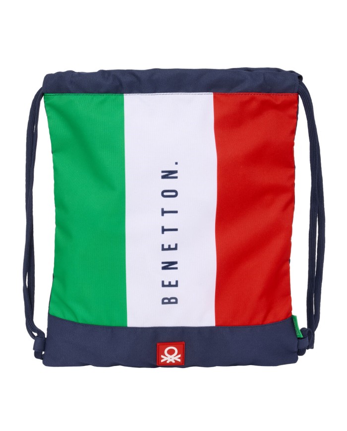 Zainetto con Cordini Benetton Flag Blu Marino 35 x 40 x 1 cm