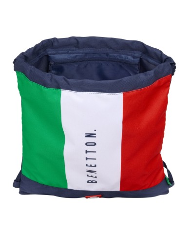 Zainetto con Cordini Benetton Flag Blu Marino 35 x 40 x 1 cm