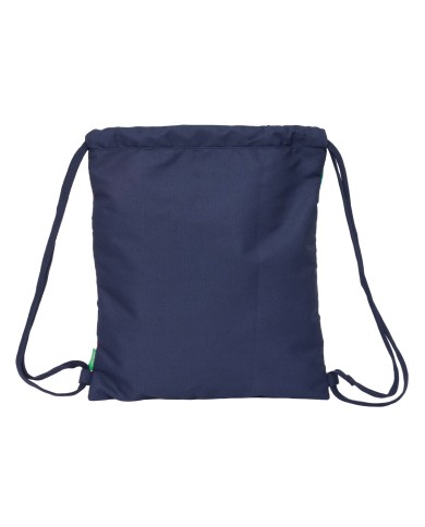 Zainetto con Cordini Benetton Flag Blu Marino 35 x 40 x 1 cm Zainetto con Cordini Benetton Flag Blu Marino 35 x 40 x 1 cm