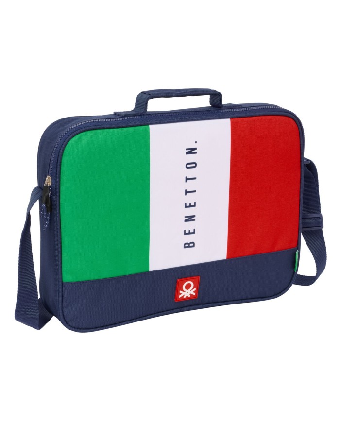Borsa per la scuola Benetton Flag Blu Marino 38 x 28 x 6 cm Borsa per la scuola Benetton Flag Blu Marino 38 x 28 x 6 cm