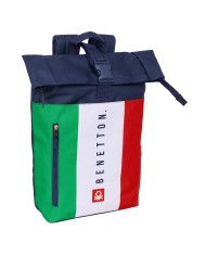 Zaino per Portatile Benetton Flag Blu Marino 28 x 42 x 13 cm