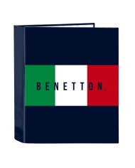 Raccoglitore ad anelli Benetton Flag Blu Marino A4 26.5 x 33 x 4 cm