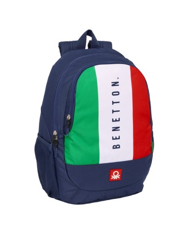 Zaino Scuola Benetton Flag Blu Marino 32 x 44 x 16 cm Zaino Scuola Benetton Flag Blu Marino 32 x 44 x 16 cm