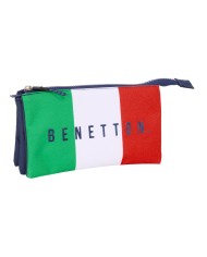 Portaoggetti Triplo Benetton Flag Blu Marino 22 x 12 x 3 cm Portaoggetti Triplo Benetton Flag Blu Marino 22 x 12 x 3 cm