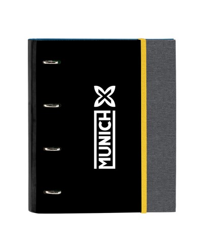 Raccoglitore ad anelli Munich Topo Nero 27 x 32 x 3.5 cm