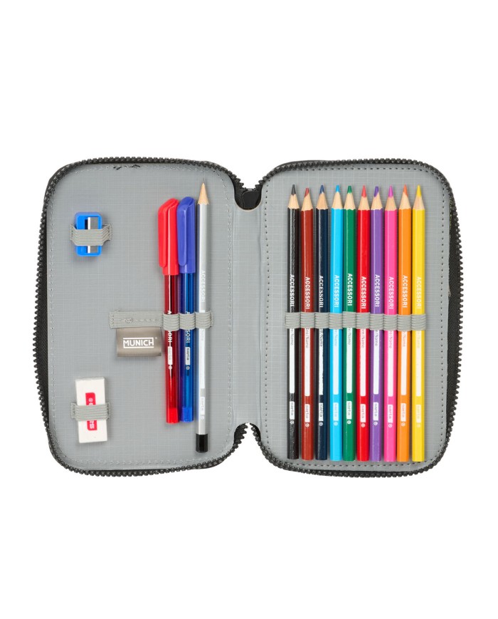 Astuccio per la Scuola con Accessori Munich Topo Nero 12.5 x 19.5 x 4 cm 29 Pezzi Astuccio per la Scuola con Accessori Munich Topo Nero 12.5 x 19.5 x 4 cm 29 Pezzi