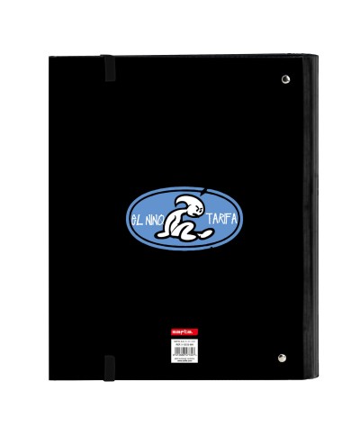 Raccoglitore ad anelli El Niño Roller Azzurro Nero 27 x 32 x 3.5 cm