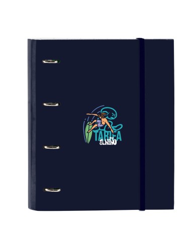 Raccoglitore ad anelli El Niño Kook Blu Marino 27 x 32 x 3.5 cm