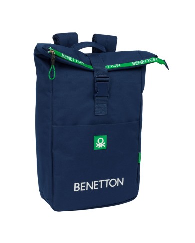 Zaino per Portatile Benetton Green Blu Marino 28 x 42 x 13 cm