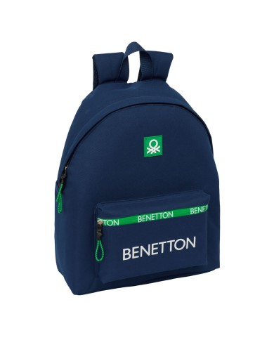 Zaino Scuola Benetton Green Blu Marino 33 x 42 x 15 cm Zaino Scuola Benetton Green Blu Marino 33 x 42 x 15 cm