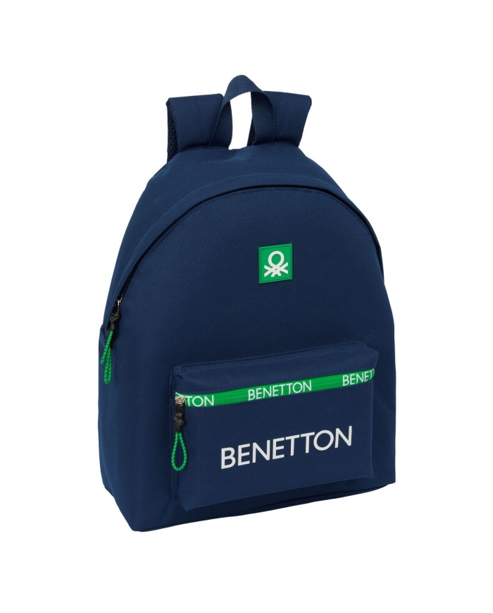 Zaino Scuola Benetton Green Blu Marino 33 x 42 x 15 cm Zaino Scuola Benetton Green Blu Marino 33 x 42 x 15 cm