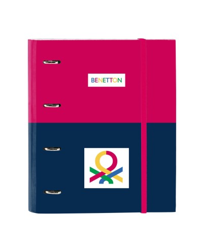 Raccoglitore ad anelli Benetton Cherry Ciliegia Blu Marino 27 x 32 x 3.5 cm