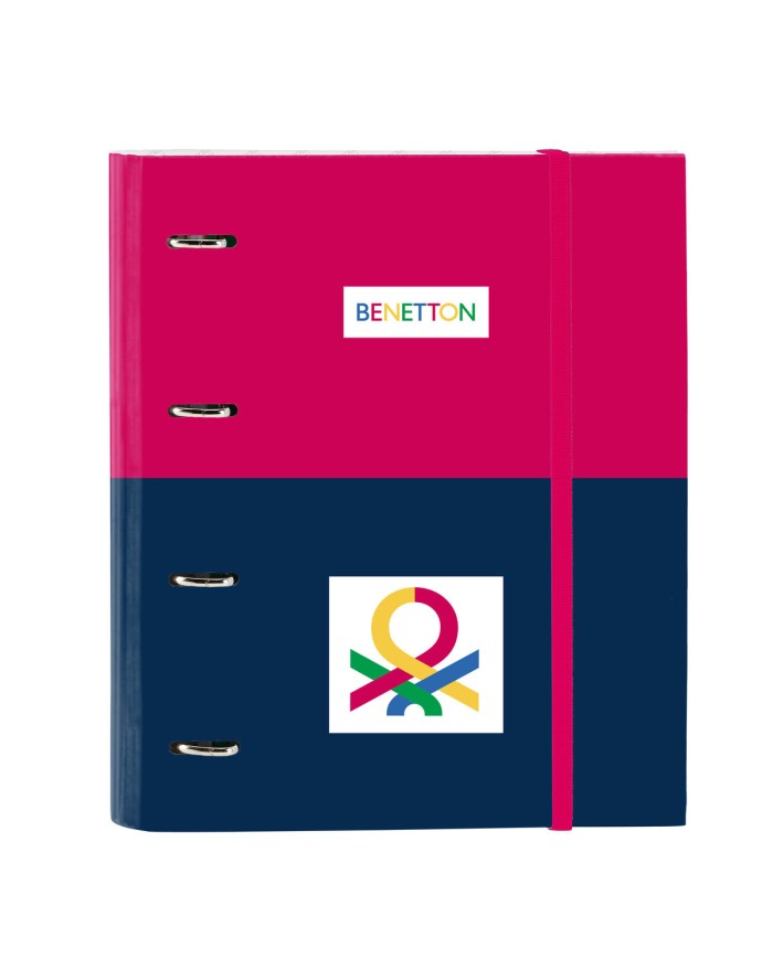 Raccoglitore ad anelli Benetton Cherry Ciliegia Blu Marino 27 x 32 x 3.5 cm