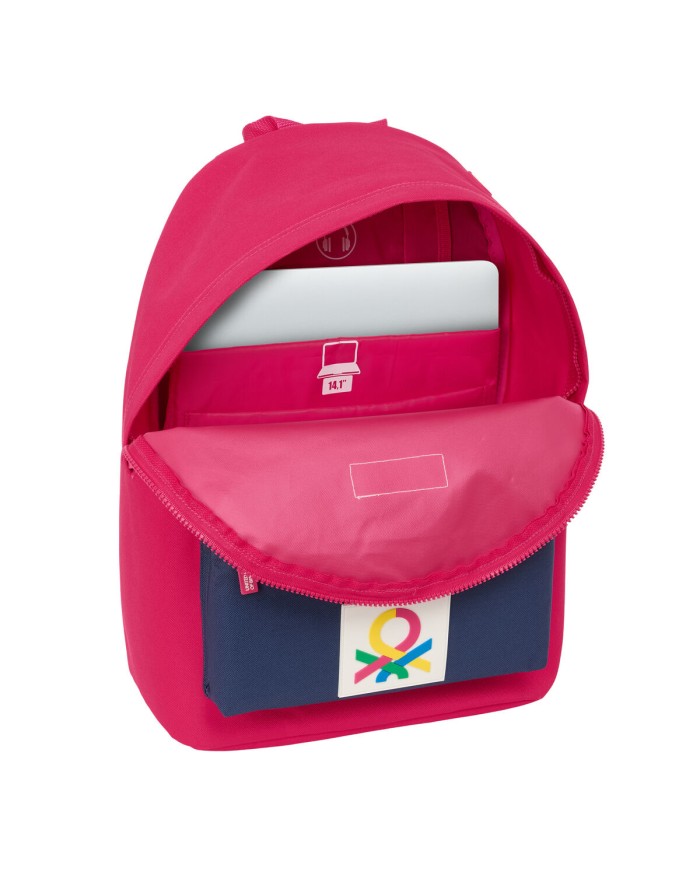 Zaino per Portatile Benetton benetton Ciliegia Blu Marino 31 x 41 x 16 cm Zaino per Portatile Benetton benetton Ciliegia Blu Marino 31 x 41 x 16 cm