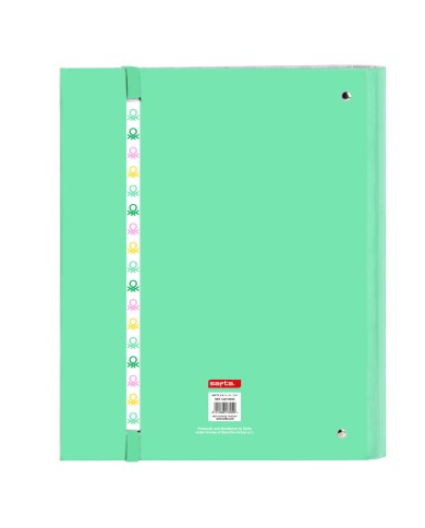 Raccoglitore ad anelli Benetton Mint Verde 27 x 32 x 3.5 cm
