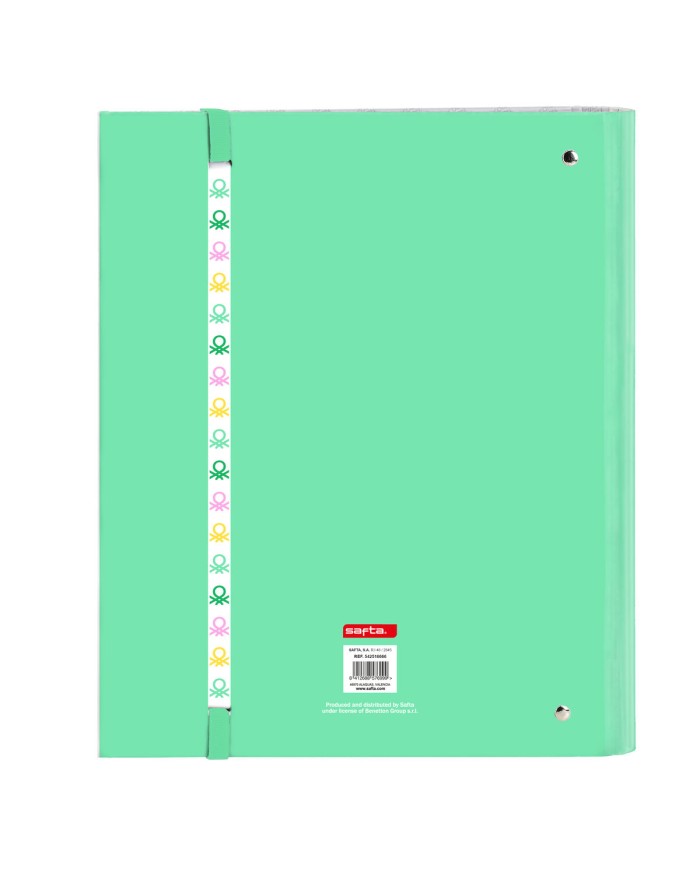 Raccoglitore ad anelli Benetton Mint Verde 27 x 32 x 3.5 cm Raccoglitore ad anelli Benetton Mint Verde 27 x 32 x 3.5 cm