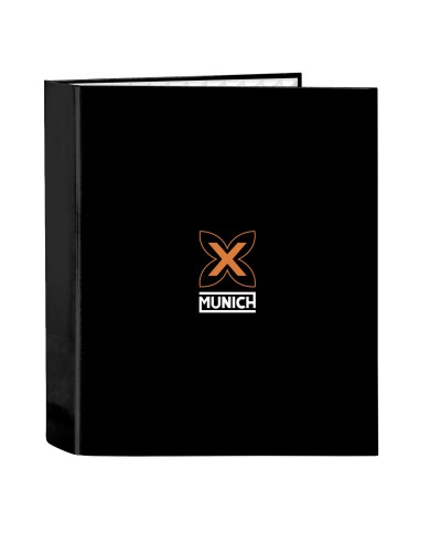 Raccoglitore ad anelli Munich Lagoon Nero A4 27 x 33 x 6 cm