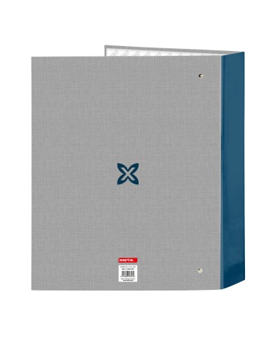 Raccoglitore ad anelli Munich Street Azzurro Grigio A4 27 x 33 x 6 cm