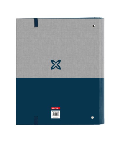 Raccoglitore ad anelli Munich Street Azzurro Grigio 27 x 32 x 3.5 cm