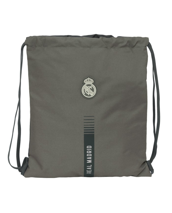 Zainetto con Cordini Real Madrid C.F. Grigio 35 x 40 x 1 cm Zainetto con Cordini Real Madrid C.F. Grigio 35 x 40 x 1 cm