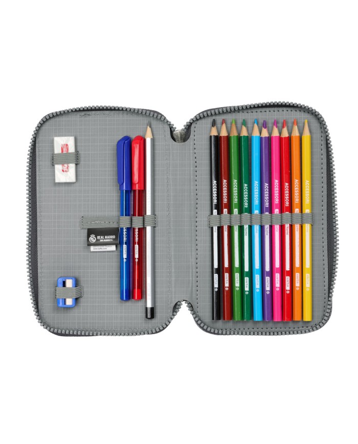 Necessaire Real Madrid C.F. Grigio 12.5 x 19.5 x 4 cm 29 Pezzi Necessaire Real Madrid C.F. Grigio 12.5 x 19.5 x 4 cm 29 Pezzi