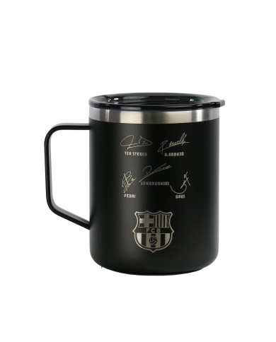 Tazza Thermos con Coperchio F.C. Barcelona Blu Marino Acciaio inossidabile Tazza Thermos con Coperchio F.C. Barcelona Blu Marino Acciaio inossidabile