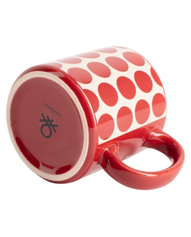 Set di Tazze Benetton Rosso Gres Pois 4 Pezzi Set di Tazze Benetton Rosso Gres Pois 4 Pezzi