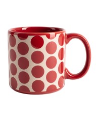 Set di Tazze Benetton Rosso Gres Pois 4 Pezzi Set di Tazze Benetton Rosso Gres Pois 4 Pezzi