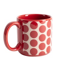 Set di Tazze Benetton Rosso Gres Pois 4 Pezzi Set di Tazze Benetton Rosso Gres Pois 4 Pezzi