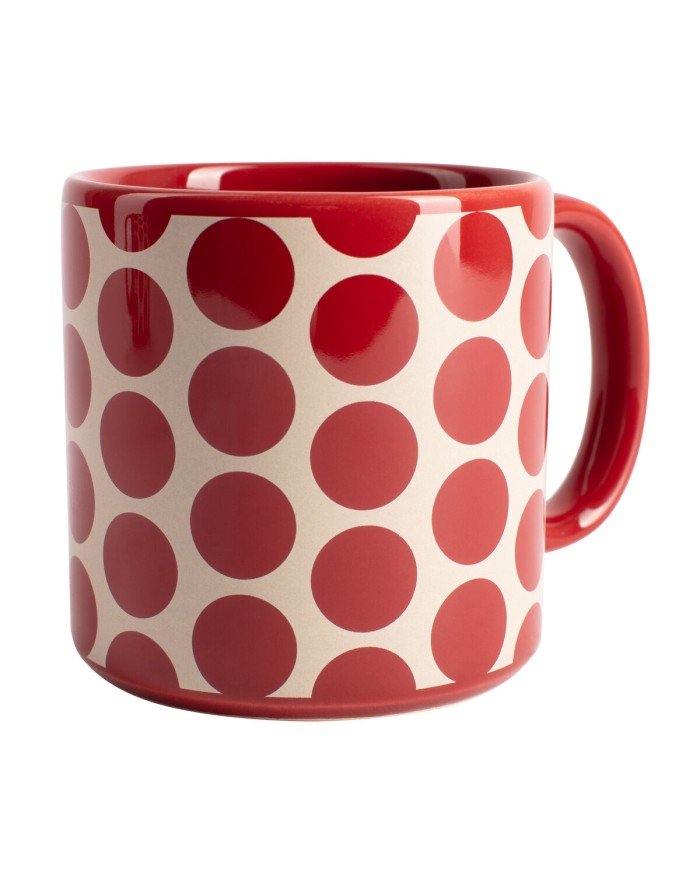 Set di Tazze Benetton Rosso Gres Pois 4 Pezzi Set di Tazze Benetton Rosso Gres Pois 4 Pezzi