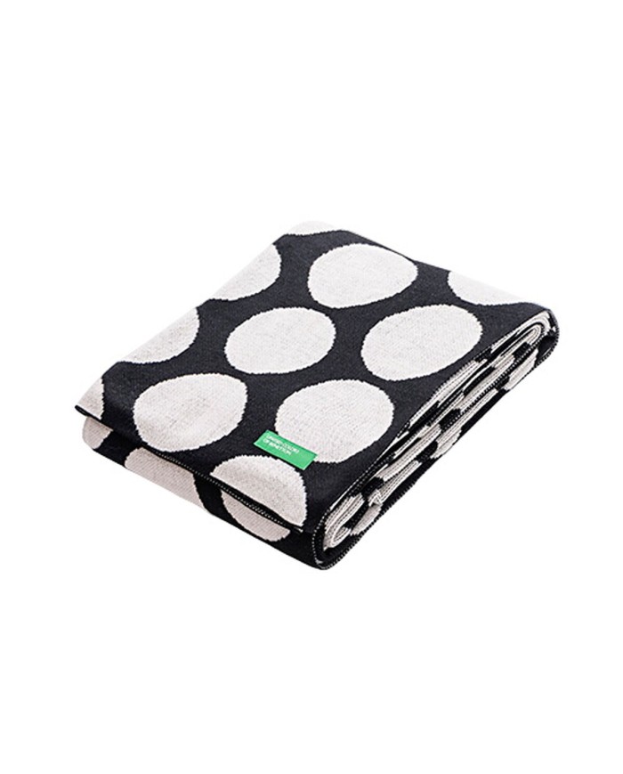 Coperta Benetton Nero Pois 140 x 190 cm Coperta Benetton Nero Pois 140 x 190 cm